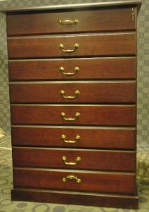 wooden filing cabinet
